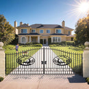 20x8 ft Steel Dual Swing Driveway Gate by Chery Industrial