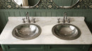 Copper Brass Sink - Oval Drop-In Engraved Bathroom Sink