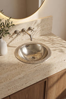 Silver Brass Drop-in Sink