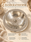 Silver Brass Drop-in Sink