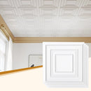 Drop Ceiling Tiles 24" x 24" PVC Ceiling Panels with 3D Decorative Patterns 12-Pack-White by LJGDeals