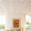 Drop Ceiling Tiles 24" x 24" PVC Ceiling Panels with 3D Decorative Patterns 12-Pack-White by LJGDeals