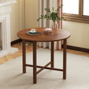 Dual Drop Leaf Dining Table for Small Spaces-Walnut by LJGDeals
