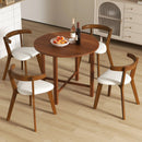 Dual Drop Leaf Dining Table for Small Spaces-Walnut by LJGDeals