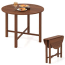 Dual Drop Leaf Dining Table for Small Spaces-Walnut by LJGDeals