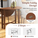 Dual Drop Leaf Dining Table for Small Spaces-Walnut by LJGDeals