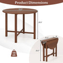 Dual Drop Leaf Dining Table for Small Spaces-Walnut by LJGDeals
