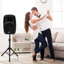 Dual 10 Inch 1600W Powered Mic Speaker Speakers with Bluetooth by LJGDeals