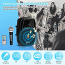 Dual 10 Inch 1600W Powered Mic Speaker Speakers with Bluetooth by LJGDeals
