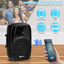 Dual 10 Inch 1600W Powered Mic Speaker Speakers with Bluetooth by LJGDeals