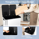 2 x 8 Gal Dual Compartment Trash Can-Silver by LJGDeals