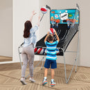 Dual Shot Basketball Arcade Game with 8 Game Modes and 4 Balls-Green