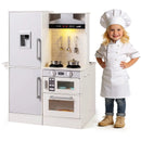 Dual-Sided Kids Play Kitchen with Water Dispenser and Range Hood for 3+ Years Old by LJGDeals