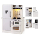 Dual-Sided Kids Play Kitchen with Water Dispenser and Range Hood for 3+ Years Old by LJGDeals