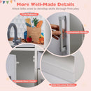 Dual-Sided Kids Play Kitchen with Water Dispenser and Range Hood for 3+ Years Old by LJGDeals