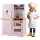 Dual-Sided Kids Play Kitchen with Water Dispenser and Range Hood for 3+ Years Old by LJGDeals