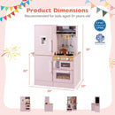 Dual-Sided Kids Play Kitchen with Water Dispenser and Range Hood for 3+ Years Old by LJGDeals