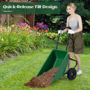 Dual-Wheel Wheelbarrow Garden Utility Cart with Pneumatic Tires by LJGDeals