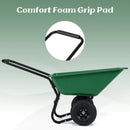 Dual-Wheel Wheelbarrow Garden Utility Cart with Pneumatic Tires by DirectDeals