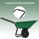 Dual-Wheel Wheelbarrow Garden Utility Cart with Pneumatic Tires by LJGDeals