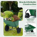 Dual-Wheel Wheelbarrow Garden Utility Cart with Pneumatic Tires by DirectDeals