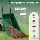 Dual-Wheel Wheelbarrow Garden Utility Cart with Pneumatic Tires by LJGDeals