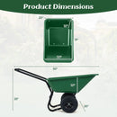 Dual-Wheel Wheelbarrow Garden Utility Cart with Pneumatic Tires by LJGDeals