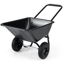 Dual-Wheel Wheelbarrow Garden Utility Cart with Pneumatic Tires by DirectDeals