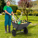 Dual-Wheel Wheelbarrow Garden Utility Cart with Pneumatic Tires by LJGDeals
