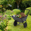 Dual-Wheel Wheelbarrow Garden Utility Cart with Pneumatic Tires by DirectDeals