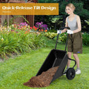 Dual-Wheel Wheelbarrow Garden Utility Cart with Pneumatic Tires by LJGDeals