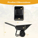 Dual-Wheel Wheelbarrow Garden Utility Cart with Pneumatic Tires by DirectDeals