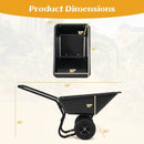 Dual-Wheel Wheelbarrow Garden Utility Cart with Pneumatic Tires by LJGDeals