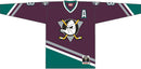 Teemu Selanne Anaheim Mighty Ducks Mitchell & Ness 1996/97 Alternate Captain Patch Blue Line Jersey by Dynasty Sports & Framing