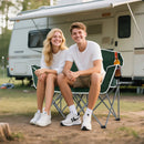 Duo Camping Chair Portable Oversized Loveseat with Armrests and Cup Holders-Green by LJGDeals