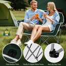 Duo Camping Chair Portable Oversized Loveseat with Armrests and Cup Holders-Green by LJGDeals