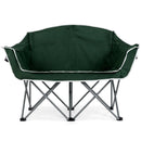 Duo Camping Chair Portable Oversized Loveseat with Armrests and Cup Holders-Green by LJGDeals