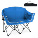 Duo Camping Chair Portable Oversized Loveseat with Armrests and Cup Holders-Green by LJGDeals