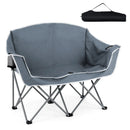 Duo Camping Chair Portable Oversized Loveseat with Armrests and Cup Holders-Green by LJGDeals