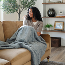 PATTERNED FAUX FUR XL THROW BLANKETS by Saranoni