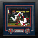 Dustin Pedroia 2013 World Series Action Boston Red Sox Autographed 8" x 10" Framed Baseball Photo by Dynasty Sports & Framing