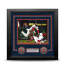 Dustin Pedroia 2013 World Series Action Boston Red Sox Autographed 8" x 10" Framed Baseball Photo by Dynasty Sports & Framing