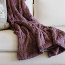PATTERNED FAUX FUR THROW BLANKETS by Saranoni