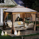 10 X 10 FT Heavy-Duty Patio Gazebo with Netting Walls and 4 Sandbags by LJGDeals