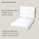 Green Banana Leaf Outdoor Slipcover Set – 4 Pack (2 Duvholmen Pillow Covers + 2 Duvholmen Seat Covers)