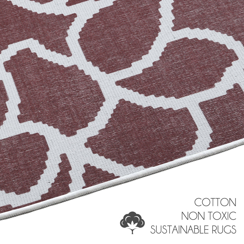 Sussexhome Stone Collection 2 x 3 Foot Heavy Duty Low Pile  Landing Rug Runner