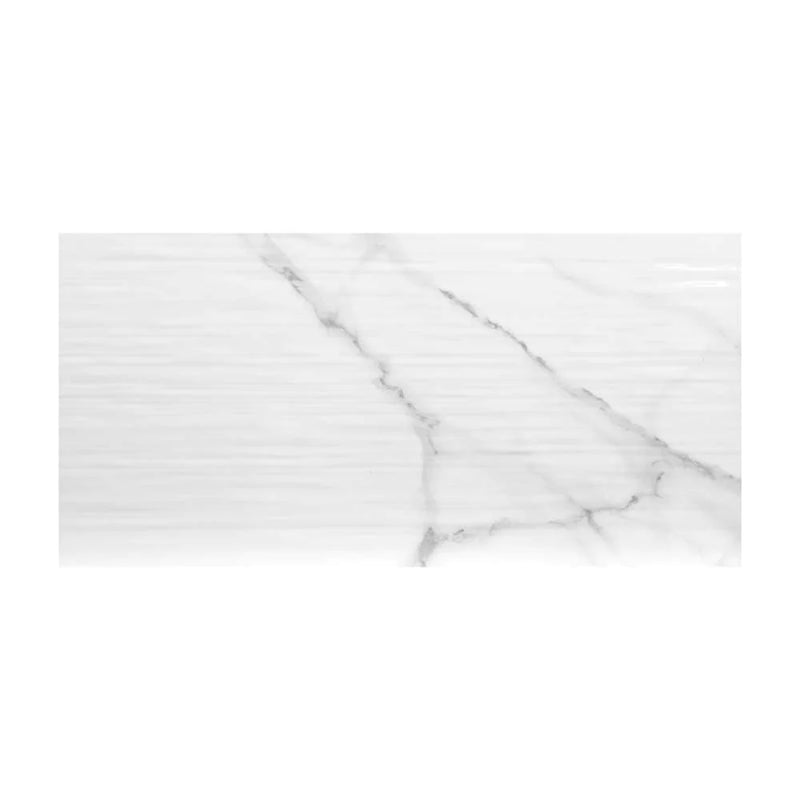 MSI Dymo Statuary Stripe White Glossy Ceramic Wall Tile 12x24