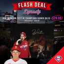 Rob Thomson 2022 NL Champions Locker Room Celebration Philadelphia Phillies Autographed 8x10 Photo by Dynasty Sports & Framing