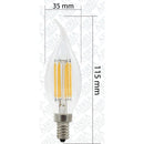 E12 3W LED Filament Candelabra Shape Dimmable Energy Saving 12V Low Voltage Light Bulb