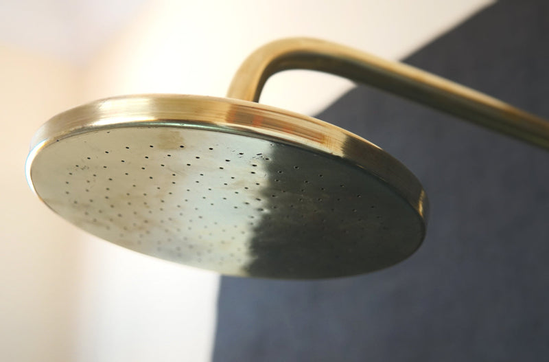 Unlacquered Brass Shower System With Tube Filler - BRASSMA